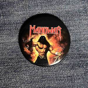 Значок Manowar - Fire And Blood круглий