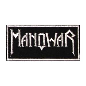 Нашивка Manowar White Logo вышитая