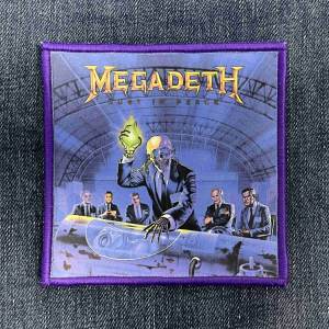 Нашивка Megadeth - Rust In Peace друкована фіолетова кайма