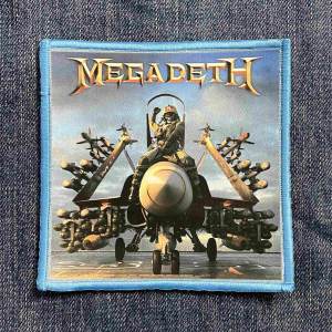 Нашивка Megadeth - Warheads On Foreheads друкована блакитна кайма