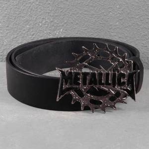 Ремінь шкіряний Metallica 1 чорний