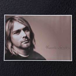 Плакат на баннерной основе Nirvana - Kurt Cobain 3