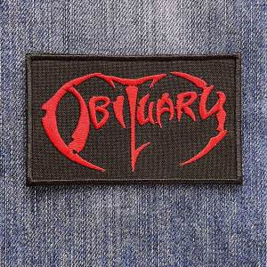 Нашивка Obituary Red Logo вишита