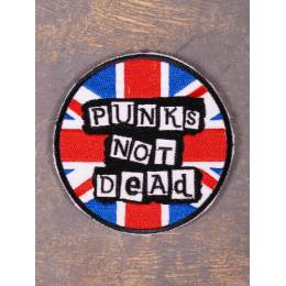 Нашивка Punks Not Dead Британский Флаг вышитая
