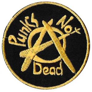 Нашивка Punks Not Dead вишита кругла