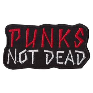 Нашивка Punks Not Dead вишита вирізана 2