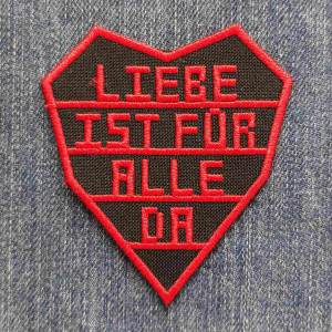 Нашивка Rammstein - LIFAD (Heart) Red вишита вирізана