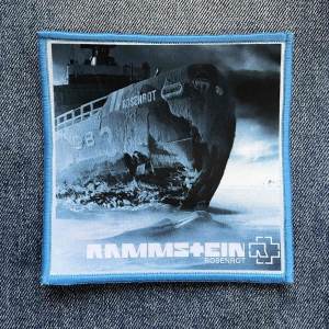 Нашивка Rammstein - Rosenrot друкована блакитна кайма