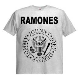 Футболка мужская Ramones пепельная
