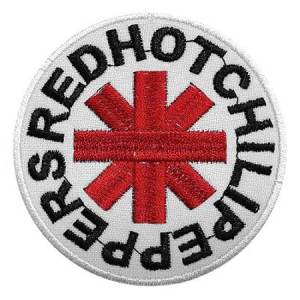 Нашивка Red Hot Chili Peppers вышитая белая