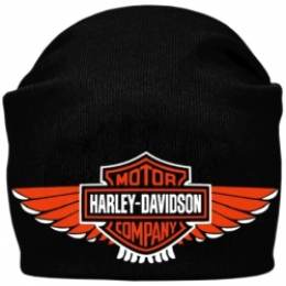 Шапка - бини Harley Davidson Wings черная