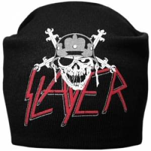 Шапка - бини Slayer череп черная