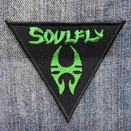 Нашивка Soulfly Green Logo вишита трикутна