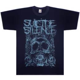 Футболка мужская Suicide Silence - Skull тёмно-синяя