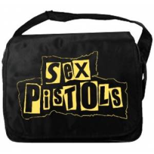 Сумка почтальон вышитая Sex Pistols Yellow Logo