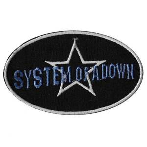 Нашивка System Of A Down Black Star вышитая