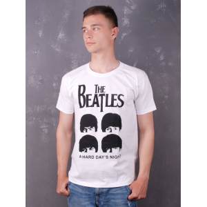 Футболка The Beatles - A Hard Day's Night біла