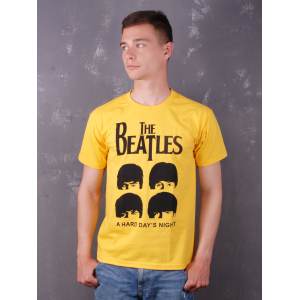 Футболка The Beatles - A Hard Day's Night жовта