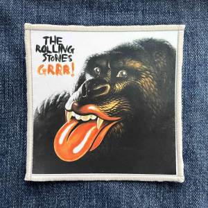 Нашивка The Rolling Stones - Grrr! друкована біла кайма