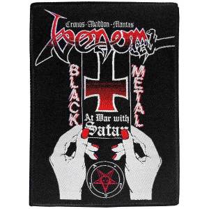 Нашивка Venom - At War With Satan тканая
